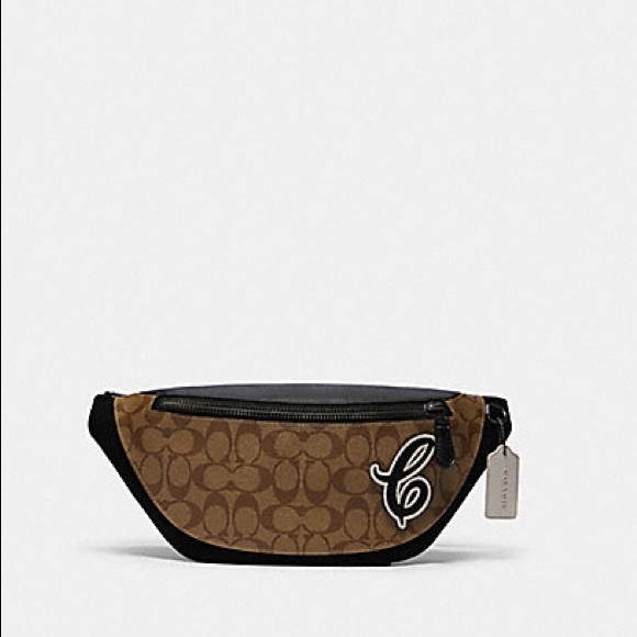 ⚡️COACH Men’s Warren Signature Leather Belt Bag - Picture 5 of 13